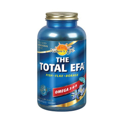 Nature's Life Total EFA softgels support skin and heart wellness.