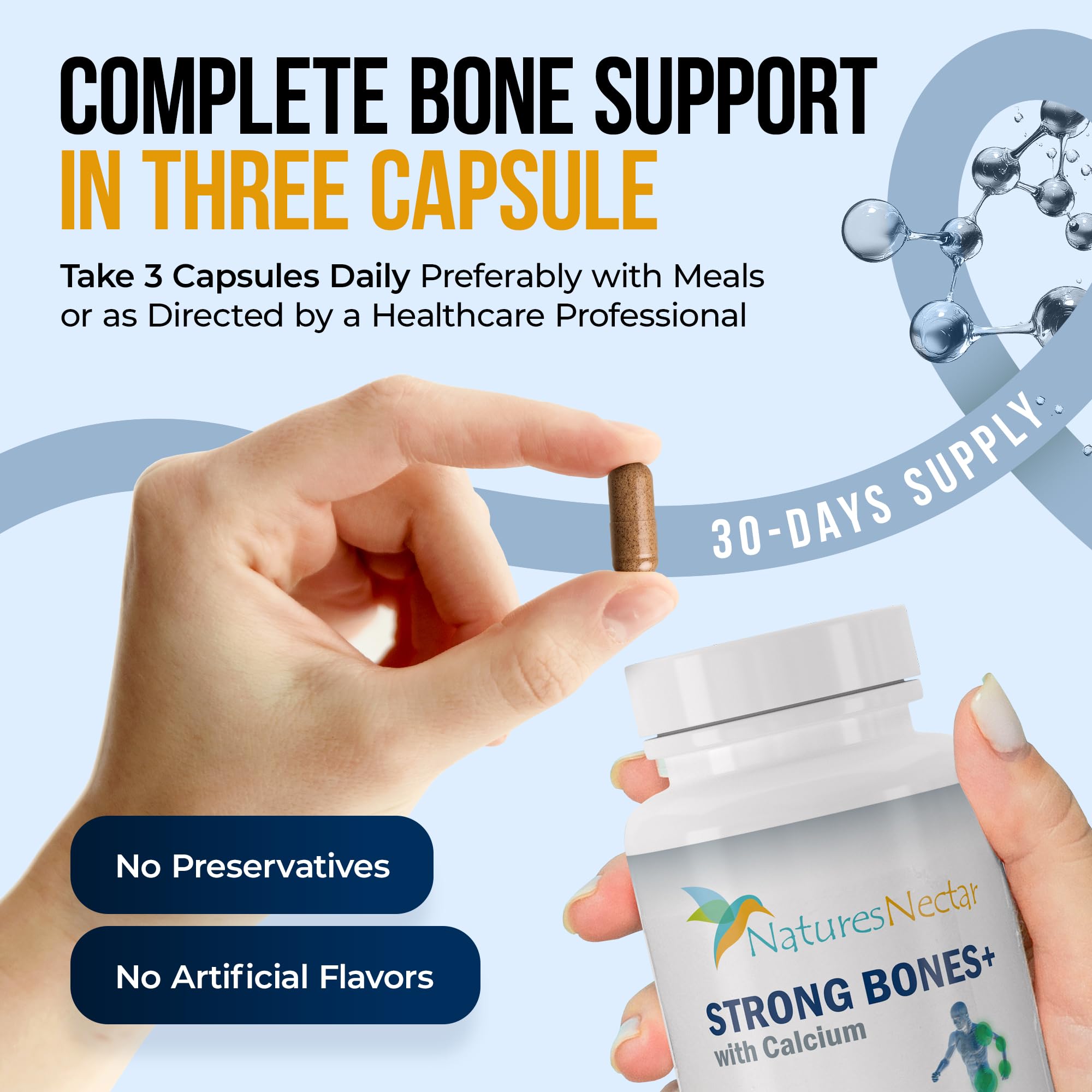 Nature's Nectar max absorption formula bottle highlighting the potent blend