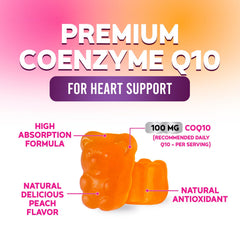 Nature's Nutrition CoQ10 Gummies ingredient panel close-up emphasizing non-GMO quality