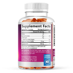 Nature's Nutrition CoQ10 Gummies non-GMO claim on bottle back label