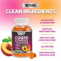 Nature's Nutrition CoQ10 Gummies third-party tested seal close-up