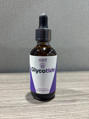 Glycotide bottle with GMP-certified USA production label for trust.