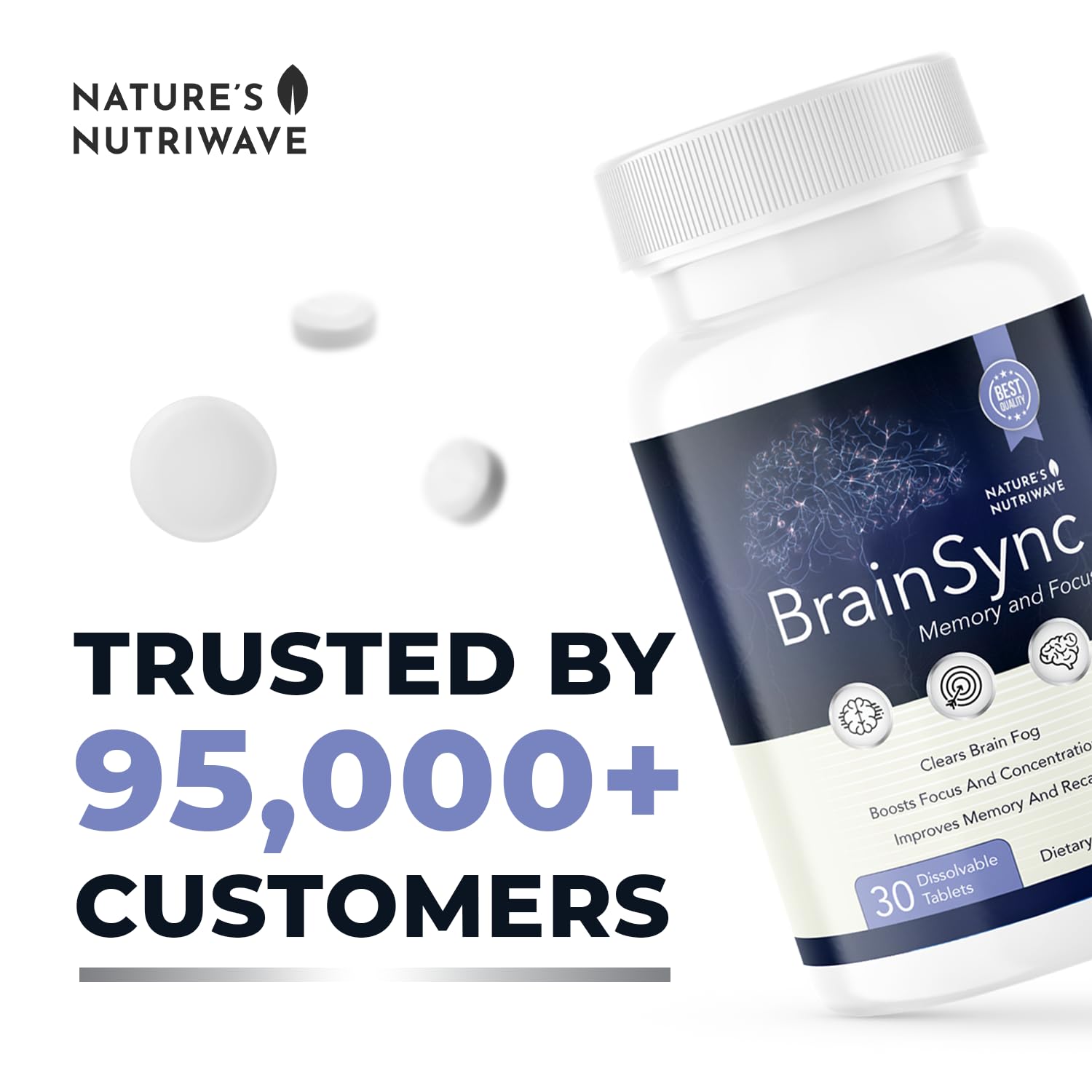 Natural peppermint and strawberry ingredients in BrainSync support gut balance.