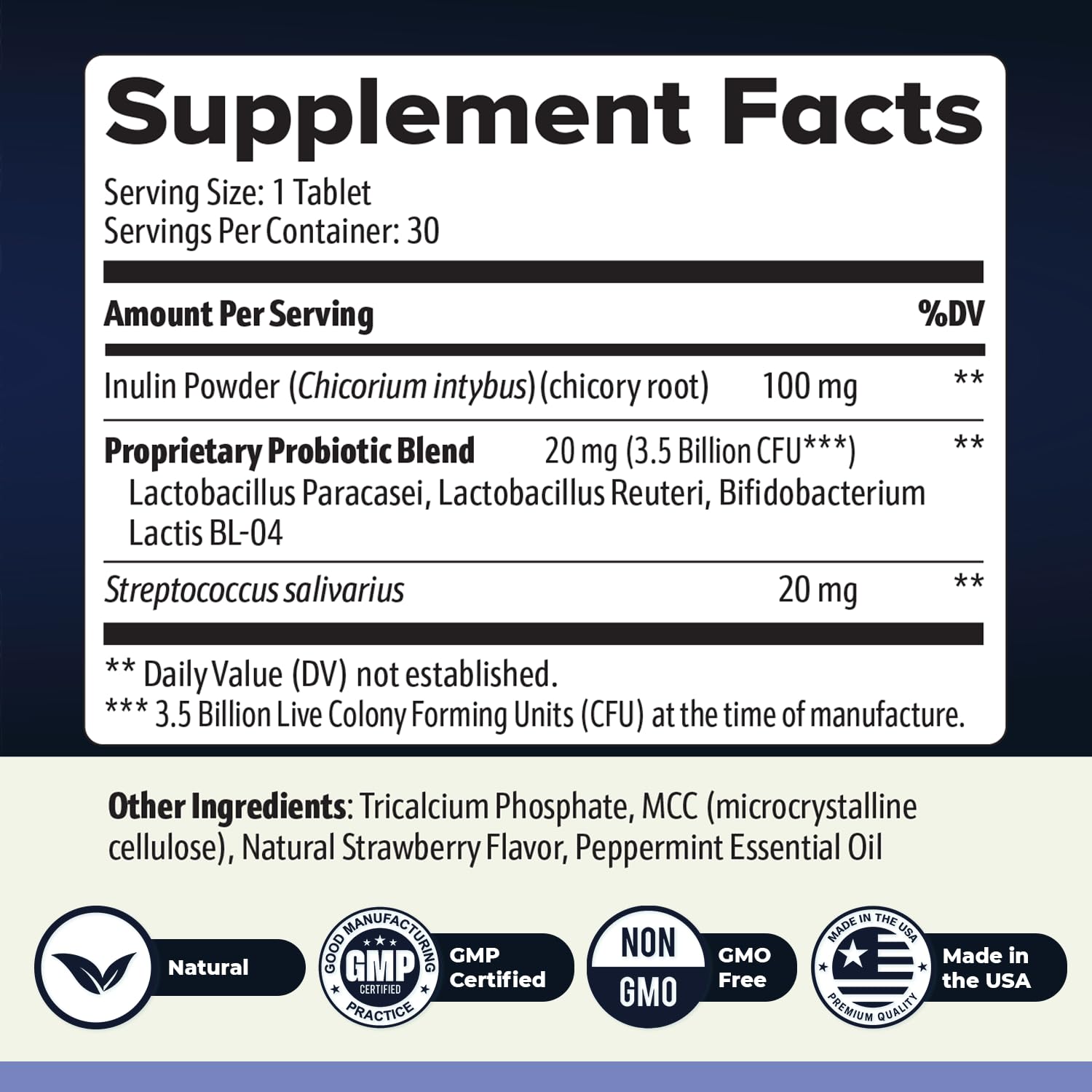 BrainSync probiotic strains closeup highlighting digestive support.