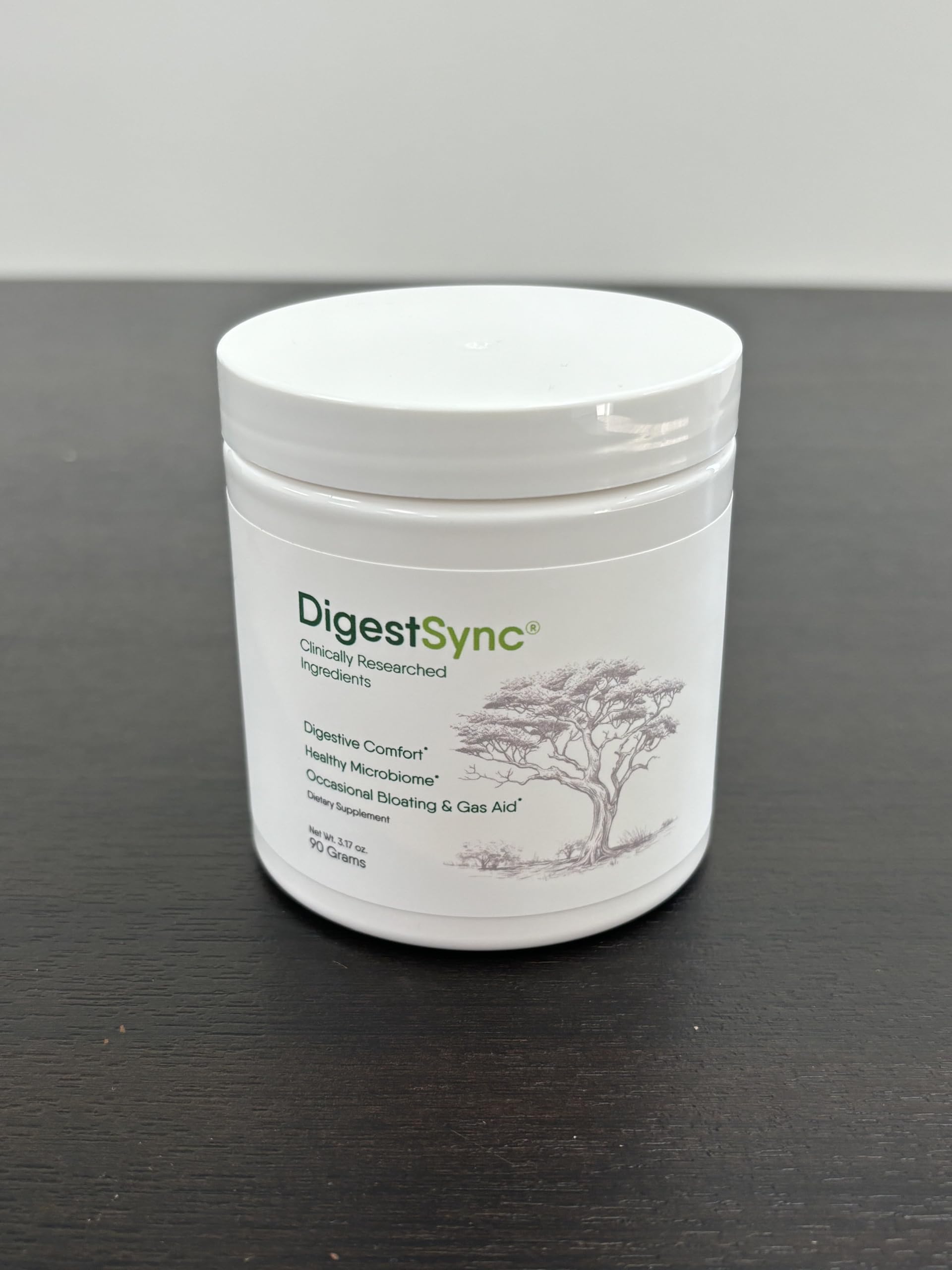 DigestSync powder dissolves quickly in water for flavorless mixing.