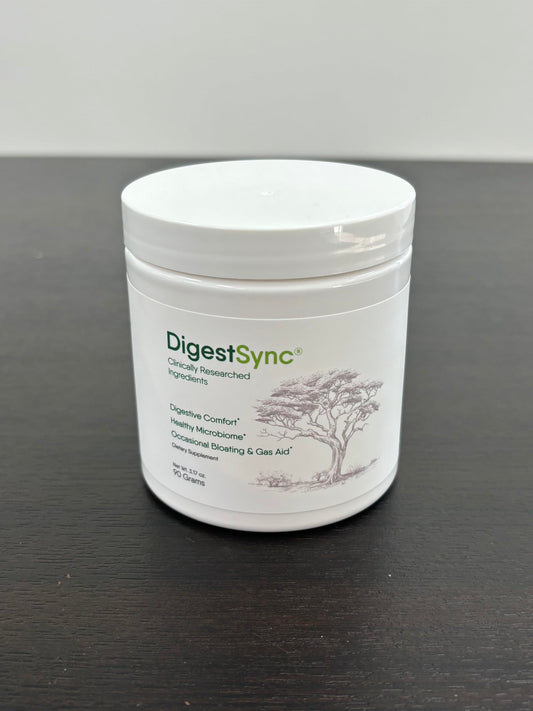 DigestSync powder dissolves quickly in water for flavorless mixing.