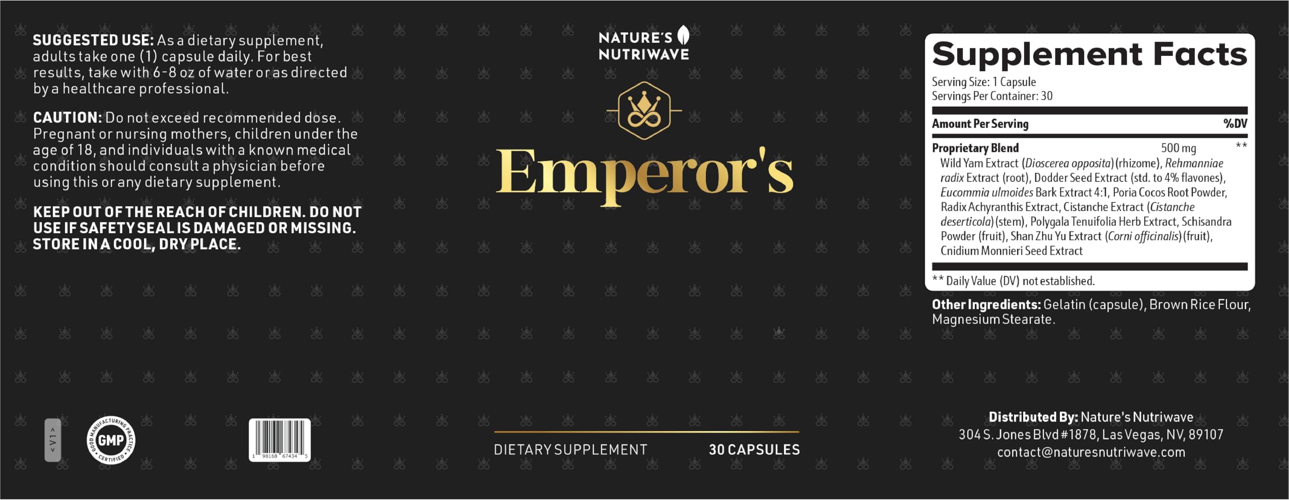 USA GMP-certified facility manufacturing Emperor’s Vigor Tonic