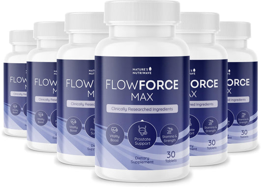 Nature's NutriWave FlowForceMax bottle ready for daily herbal support.