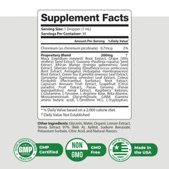 GlycoFortin ingredient panel highlights plant extracts and amino acids.