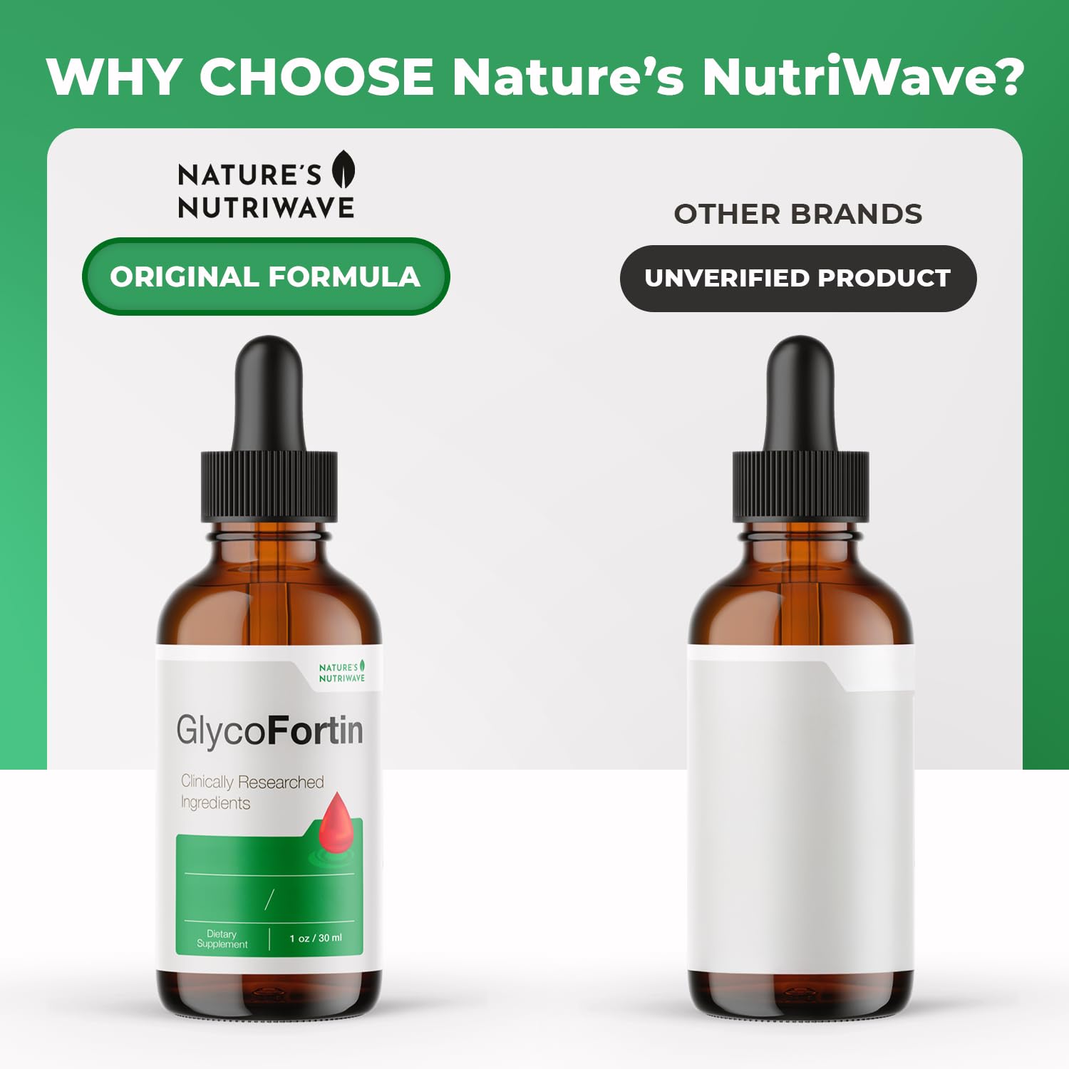 Glass with GlycoFortin demonstrates convenient on-the-go use.
