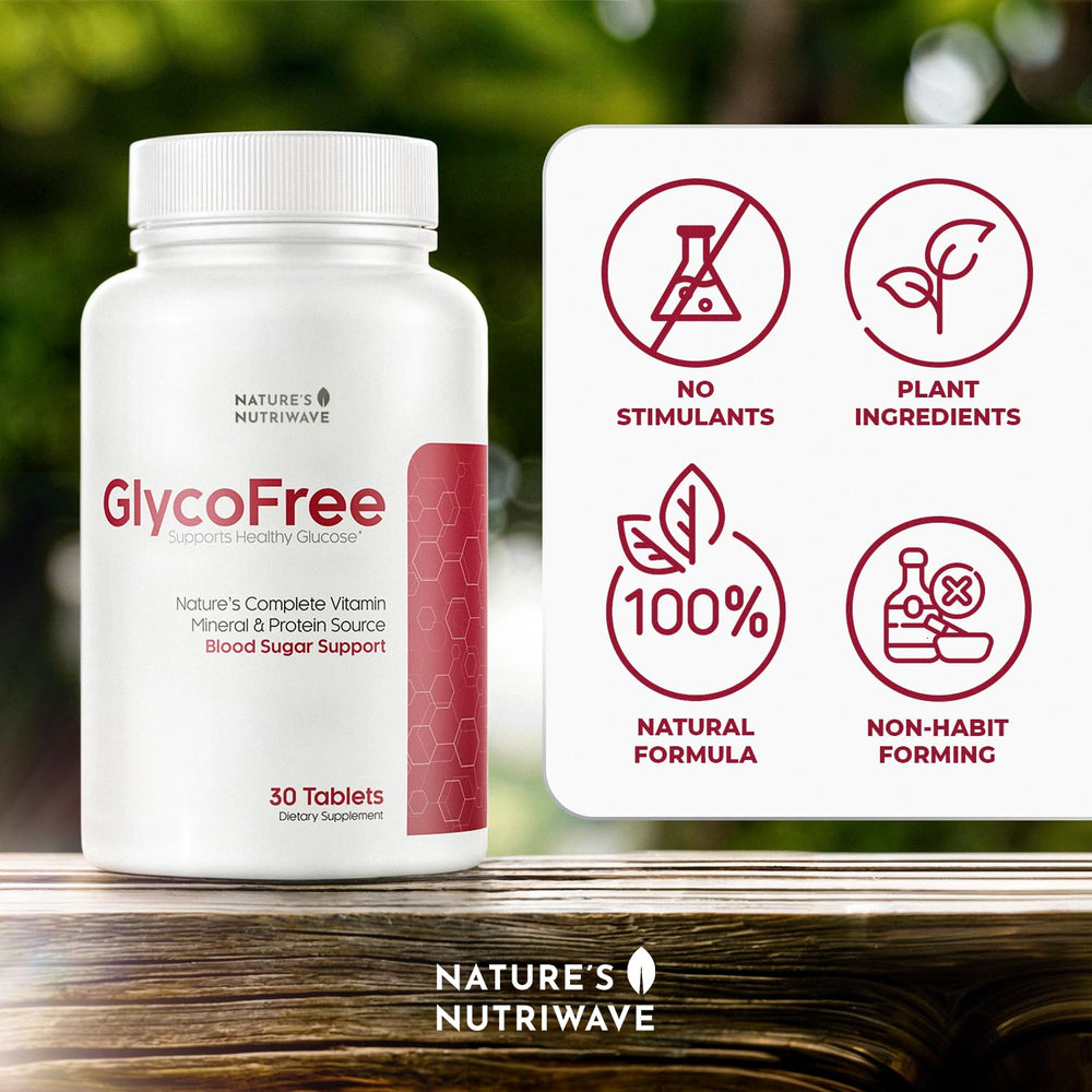 Nature’s NutriWave GlycoFree label confirms non-GMO and USA-made quality.
