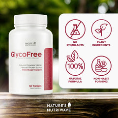 Nature’s NutriWave GlycoFree label confirms non-GMO and USA-made quality.