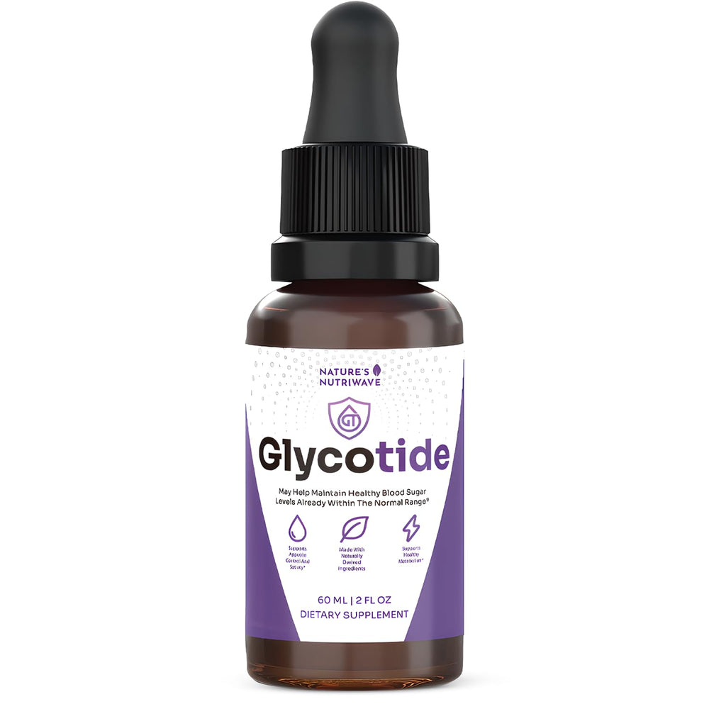Nature's NutriWave Glycotide bottle front view for a daily wellness routine.