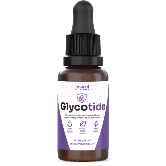 Nature's NutriWave Glycotide bottle front view for a daily wellness routine.