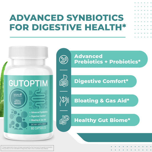 Nature’s NutriWave GutOptim capsules close-up highlighting texture for digestion support