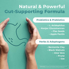 Nature’s NutriWave GutOptim synbiotic capsules illustrate a balanced gut support concept
