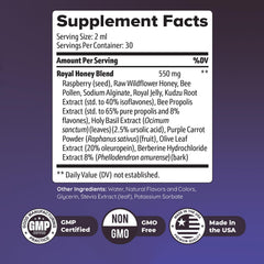 Nature’s NutriWave HoneyBurn Purple Honey dropper ready for easy dosing in beverage
