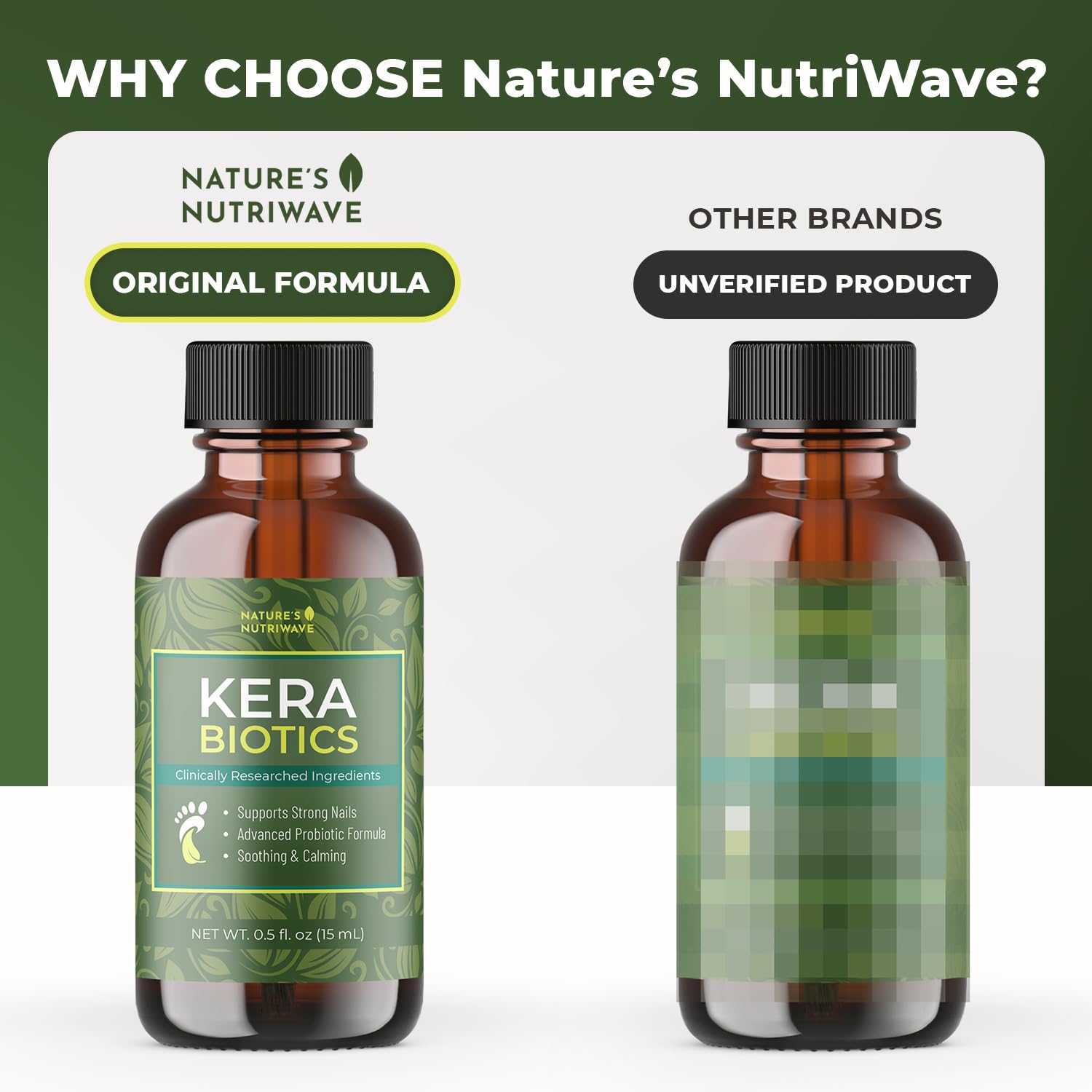 KeraBiotics nail-care close-up suggests conditioning benefits for natural-looking nails.