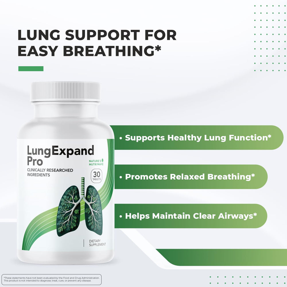 Nature’s NutriWave LungExpand Pro tablet for easy nightly routine.