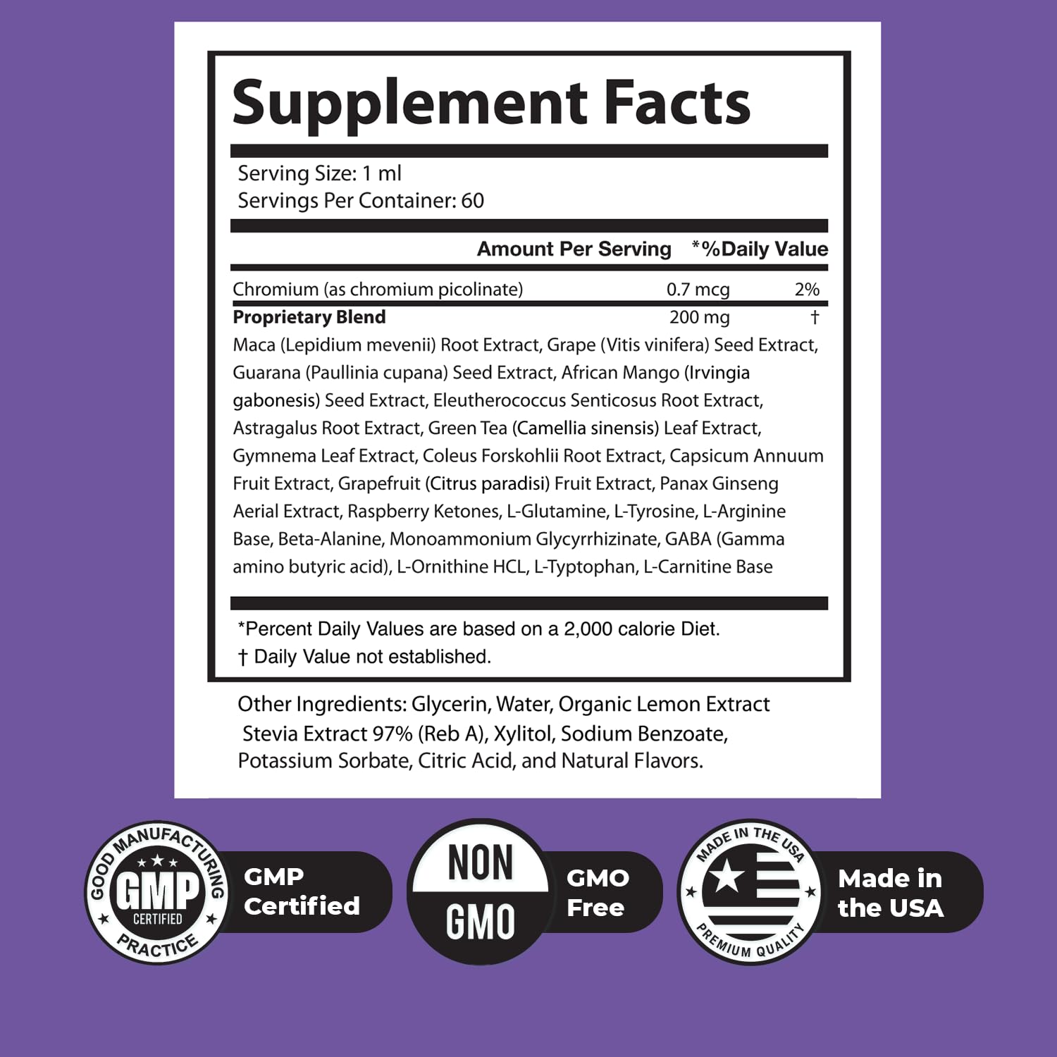 Close-up of maca root and grape seed extracts, highlighting natural ingredients.