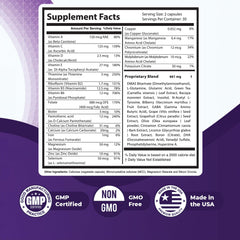 Close-up of Memopezil packaging showing easy two-capsule daily use.