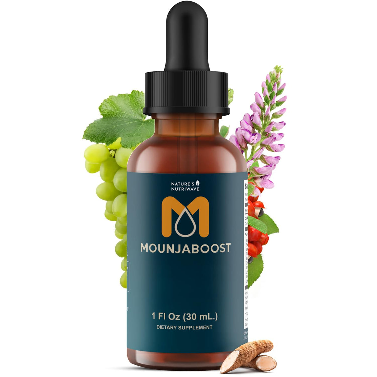 Nature's NutriWave Mounjaboost bottle for daily herbal support.