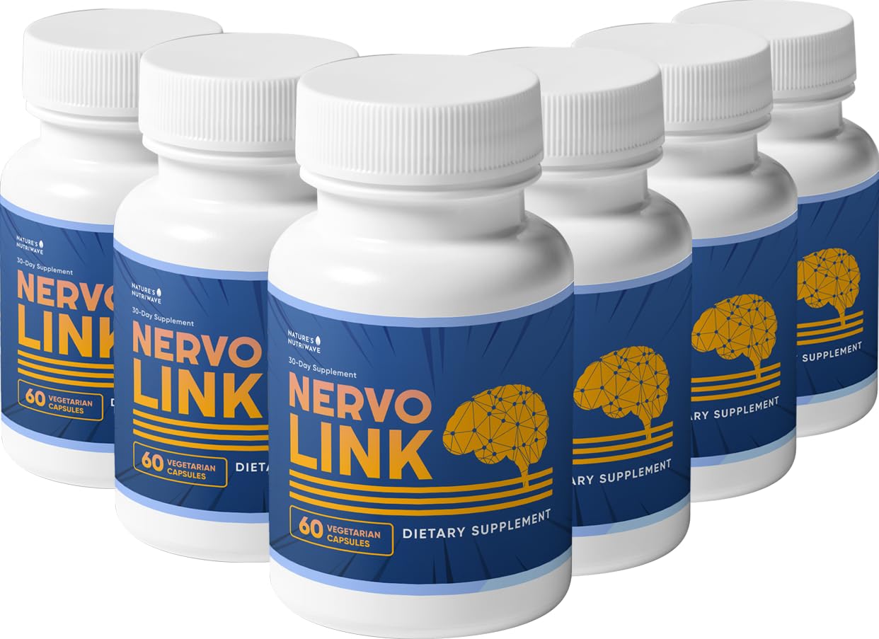 Nature’s NutriWave Nervolink bottle front view for daily energy support.