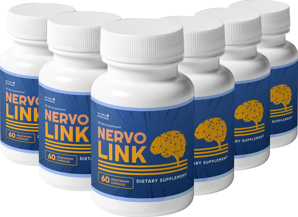 Nature’s NutriWave Nervolink bottle front view for daily energy support.