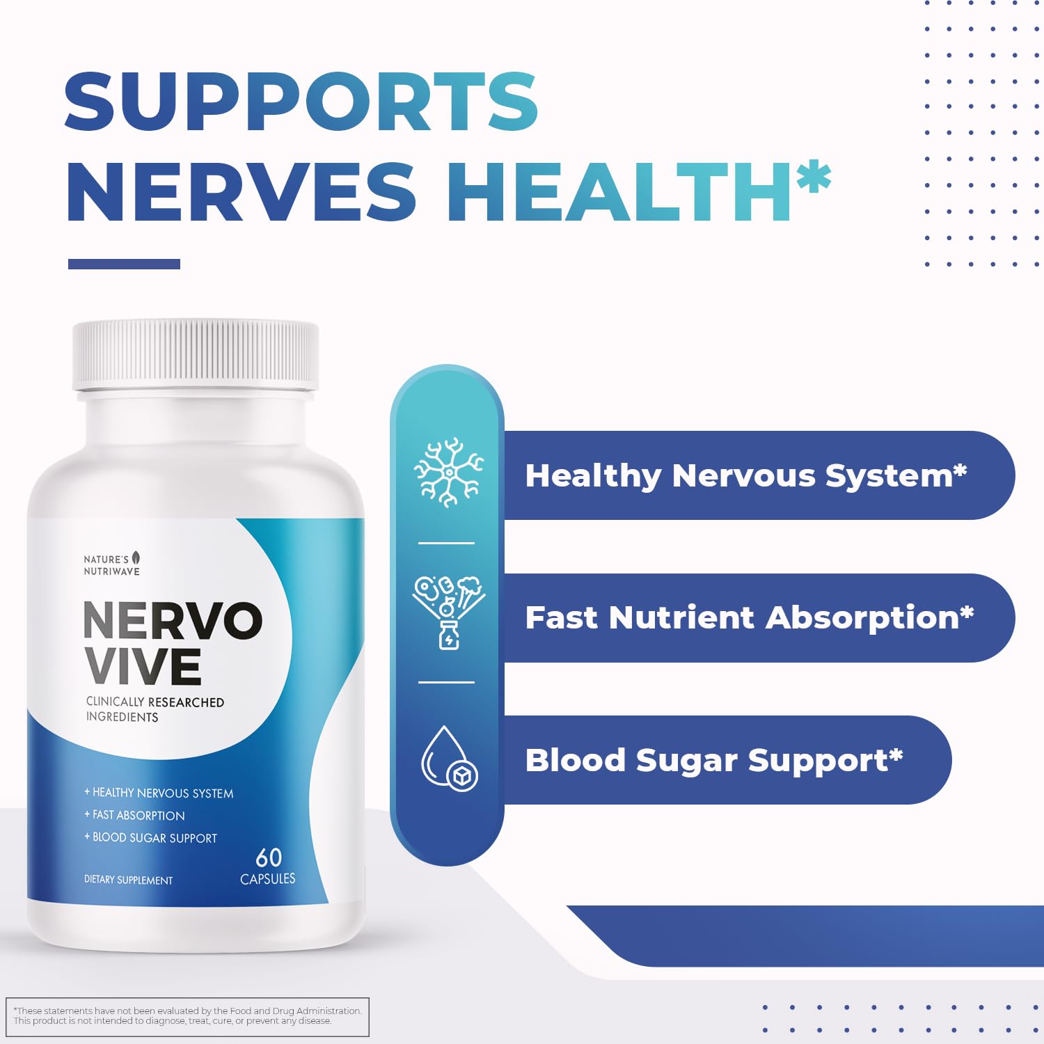 Nervovive capsules close-up showing easy daily supplementation.