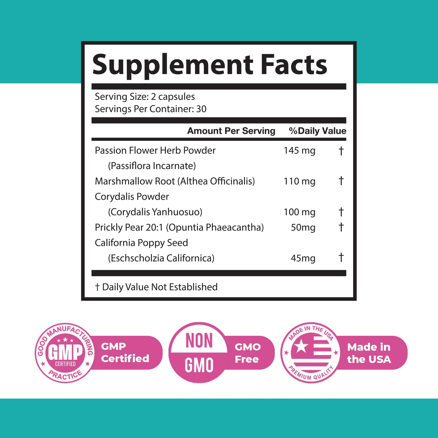 Herbal blend ingredients of NeuroMax in natural capsules.