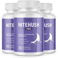 Nature’s NutriWave NiteHush Pro bottle label for a calm evening routine.