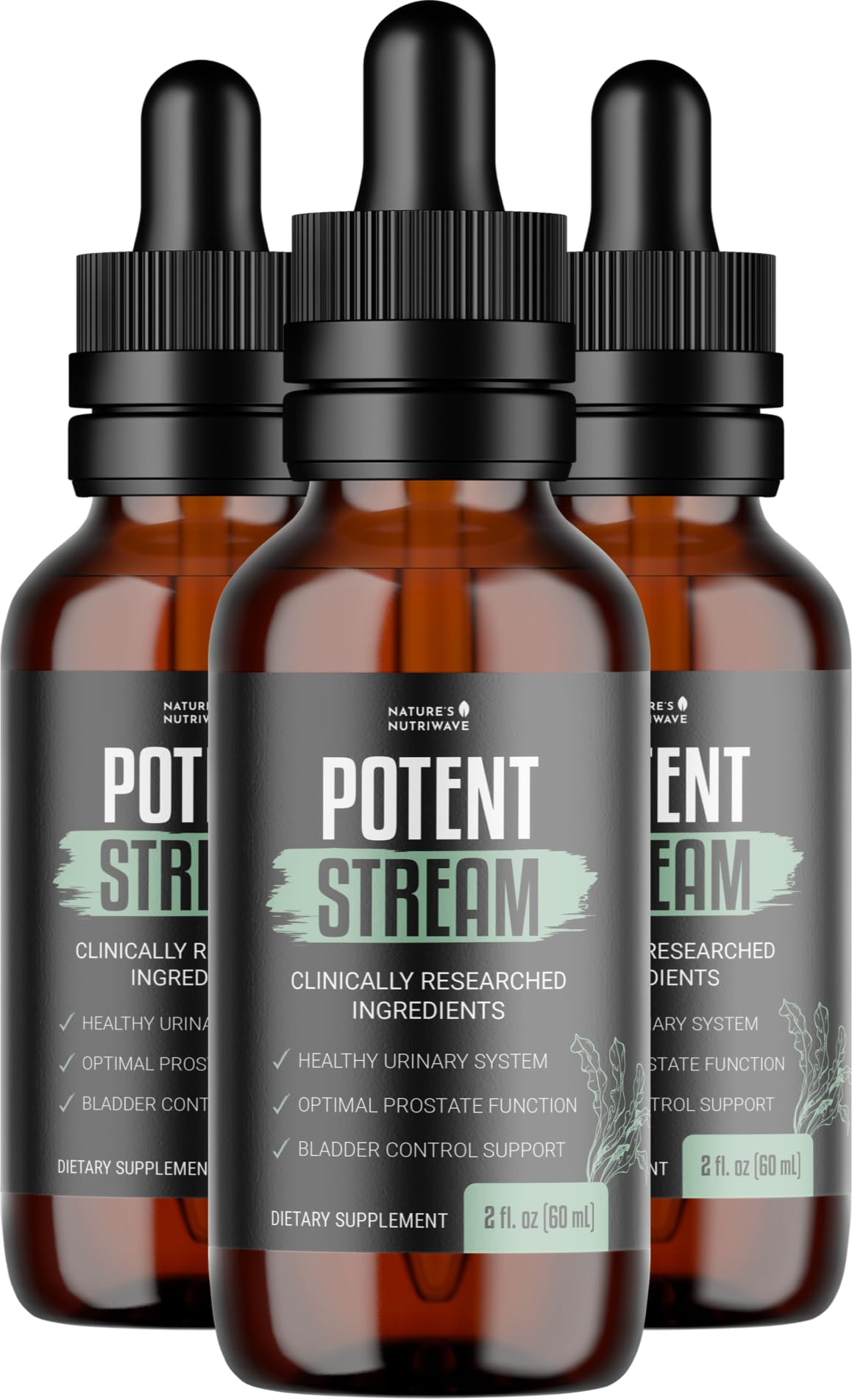 Nature's NutriWave PotentStream Drops bottle showing the original formula for daily routine support.