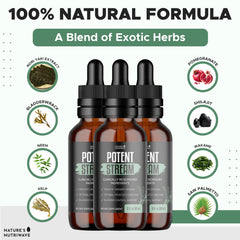 Nature's NutriWave PotentStream Drops label highlights plant-based ingredients and quality.