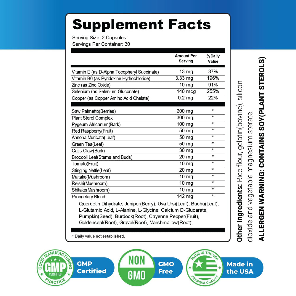 ProstaStream capsules shown for easy daily dosing with water