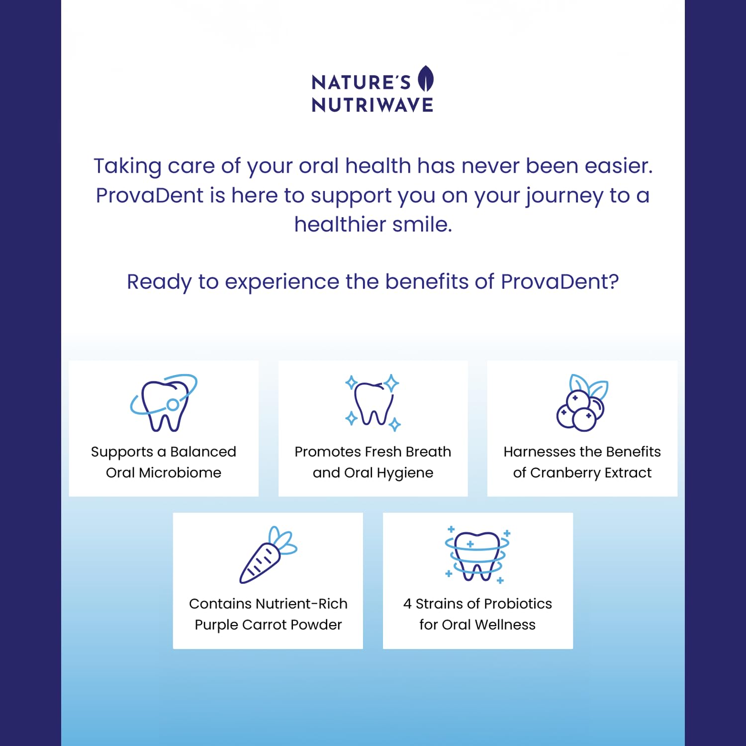 Provadent label highlights USA-made probiotic formula for teeth and gums