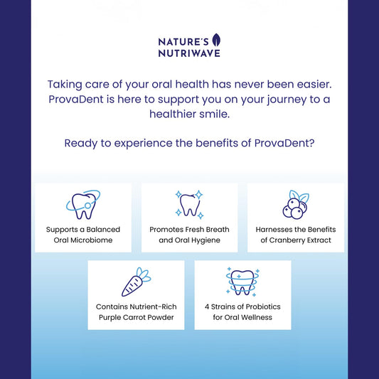 Provadent label highlights USA-made probiotic formula for teeth and gums