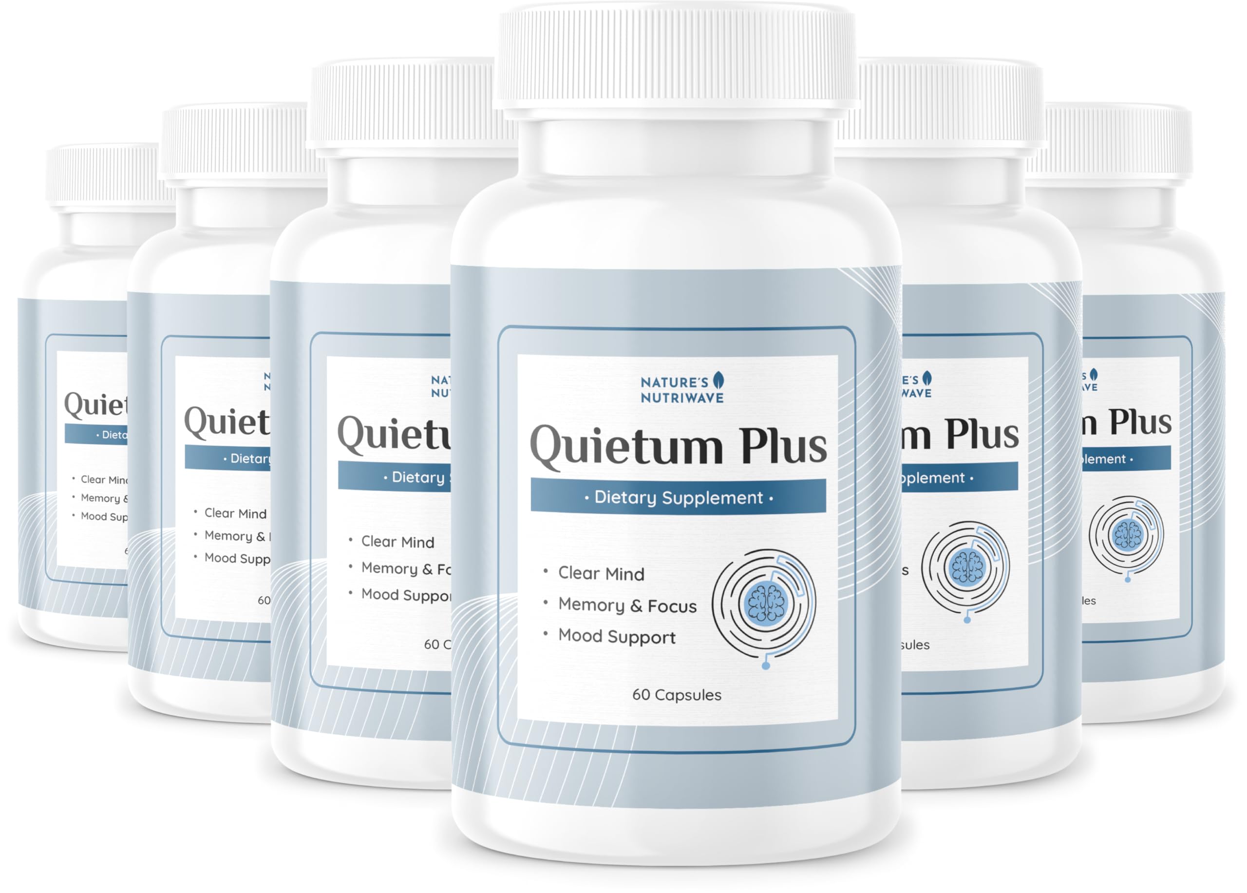 Nature’s NutriWave Quietum Plus bottle front with plant-based capsules for daily wellness