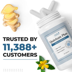 Quietum Plus packaging emphasizing non-GMO and GMP-certified standards