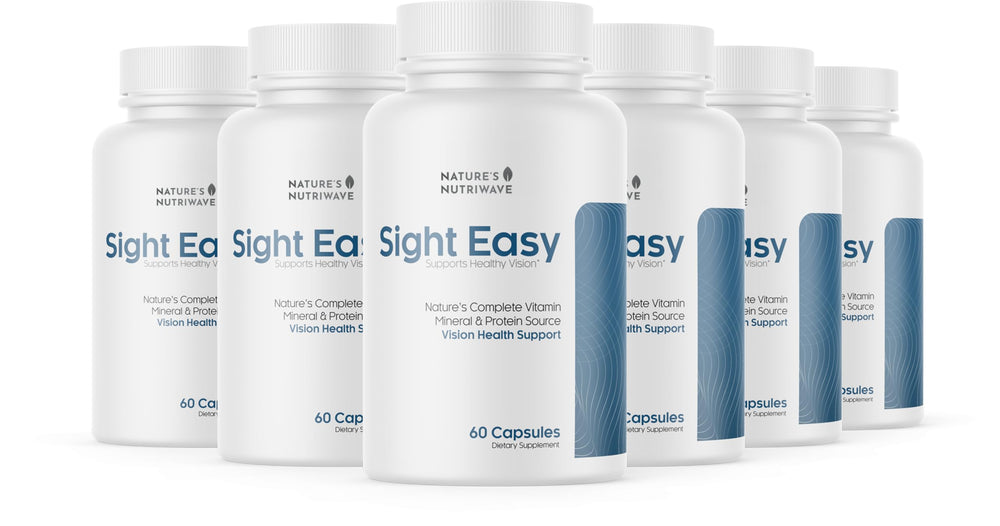 Nature's NutriWave Sight Easy bottle with capsules for daily eye health.