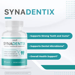 Synadentix ingredients including hydroxyapatite and guava powder for enamel-friendly care