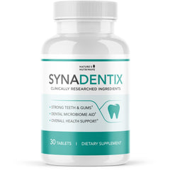 Nature’s NutriWave Synadentix tablet dissolving in mouth for a simple daily routine