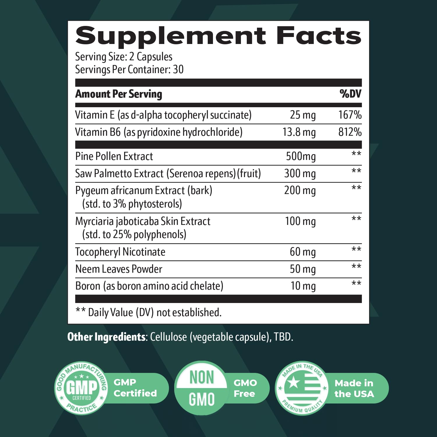 TC24 ingredients blend featuring jaboticaba and boron for daily balance.
