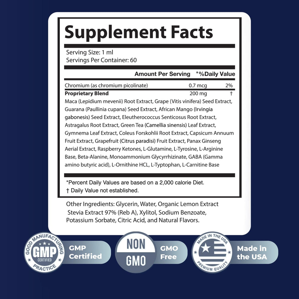 Nature’s NutriWave TrimX label closeup highlights the clean, stimulant-free formula