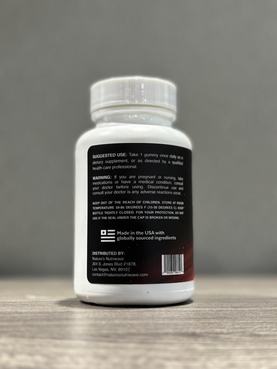 Green tea ingredient detail in VigorBoost gummies for flavor notes.