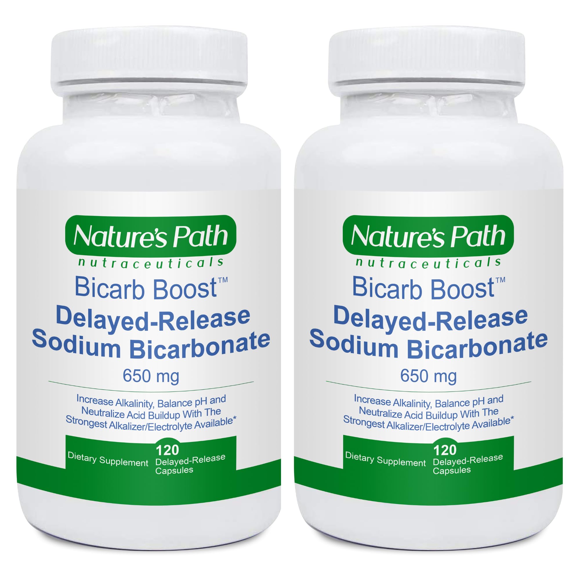 Nature's Path Sodium Bicarbonate 650 mg tablets bottle supports hydration and endurance