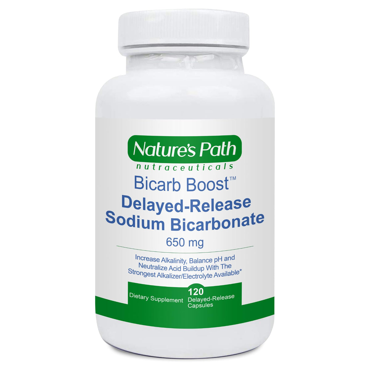 Nature's Path Sodium Bicarbonate 650 mg tablets bottle supporting daily electrolyte balance