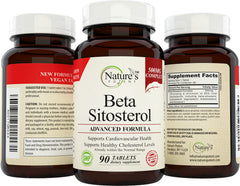 Nature's Potent Beta Sitosterol bottle in a daily routine setup.