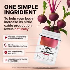 Nature's Pure Blend Beet Root Powder—dissolves in water for easy mixing.