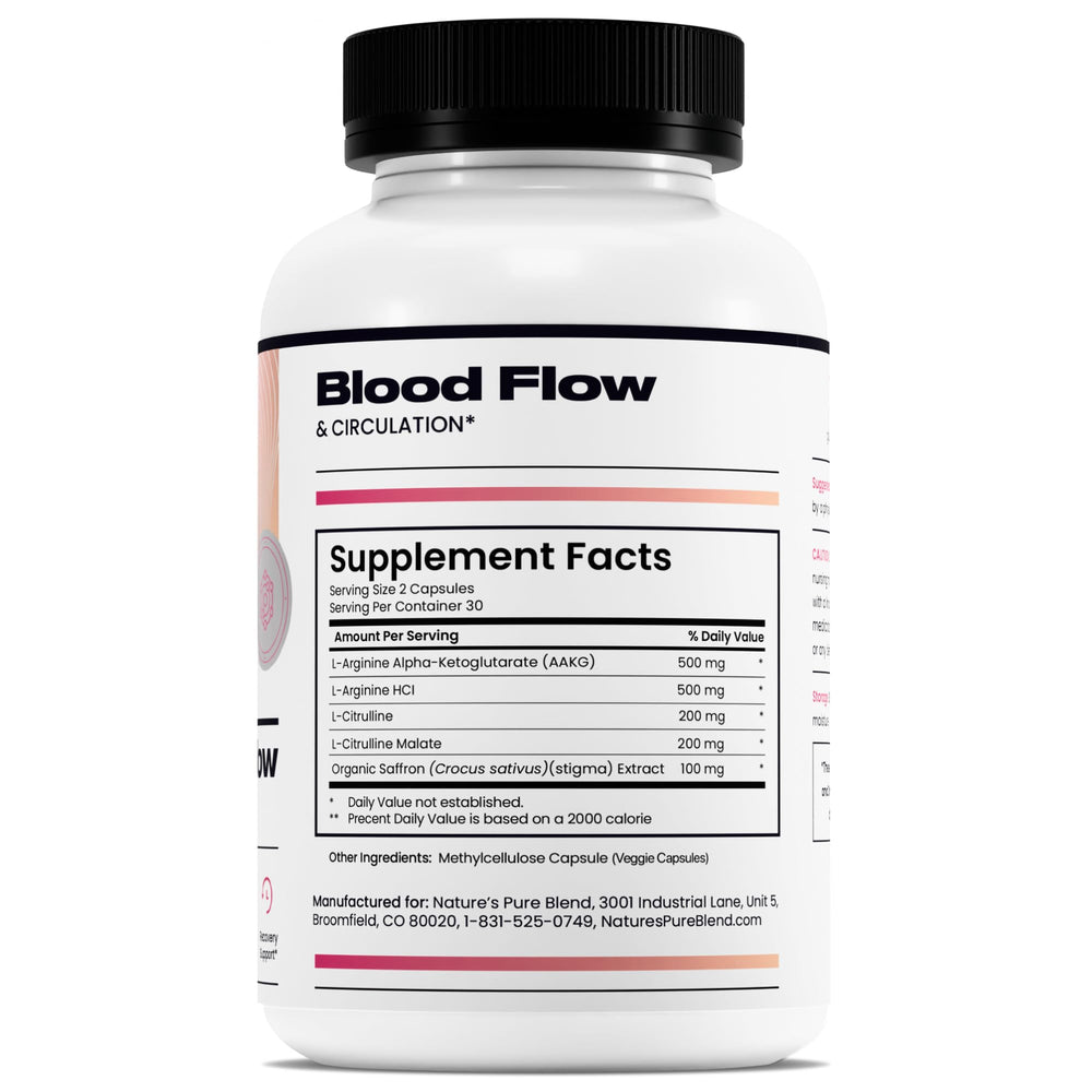 Heart-friendly circulation concept with Nature's Pure Blend bottle.
