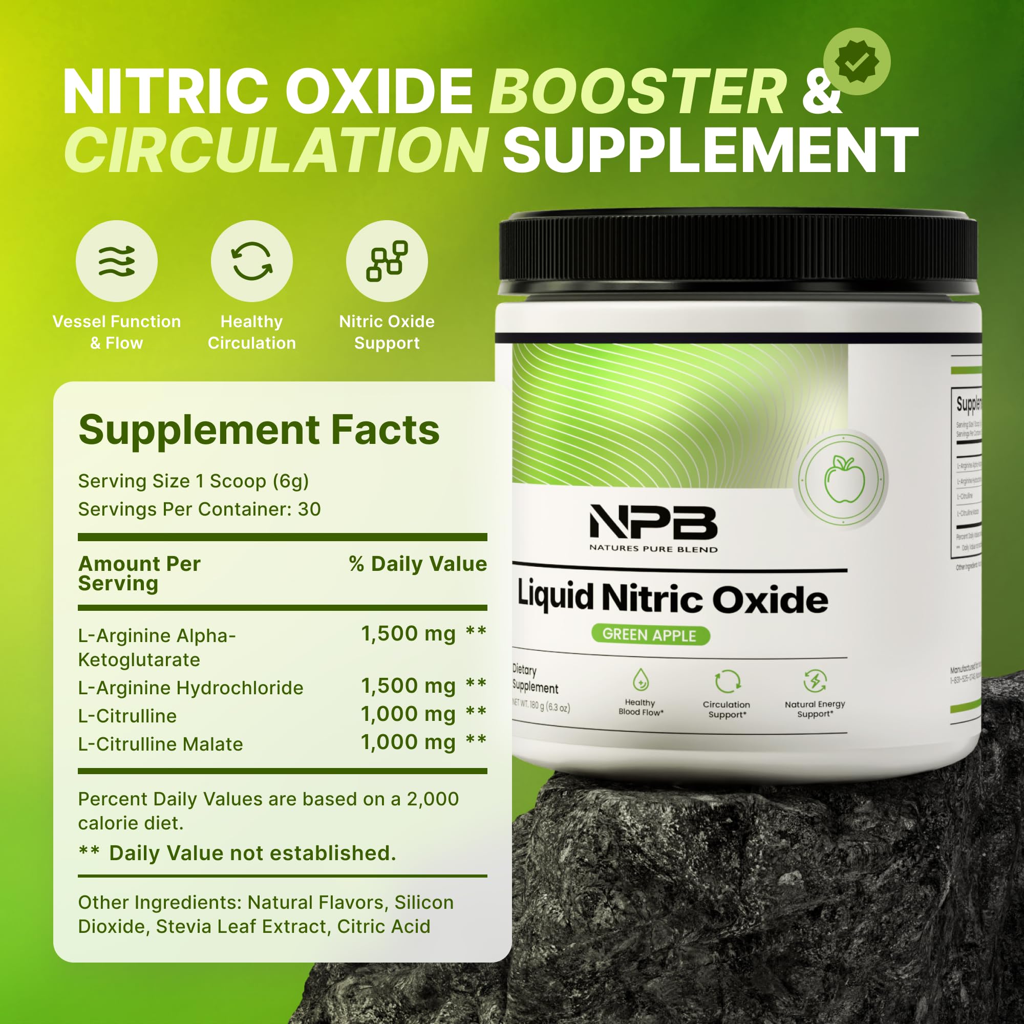 Nitric Oxide powder dissolving easily in water for fast absorption